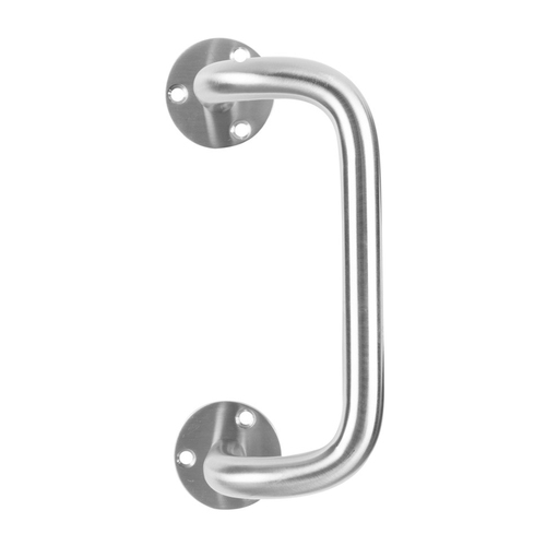 Scope Pull Handle Offset on Rose 200mm Satin Stainless Steel PHOR200.19SS