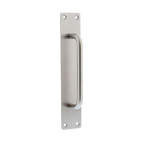 Scope Door Pull Handle on Plate 250x50x2mm Satin Stainless PHP152.12SS