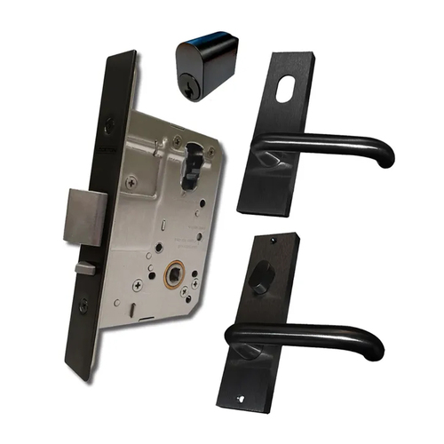 Lockton Entrance Mortice Lock Kit 60mm Matt Black ML60-KIT1-BLK-KD