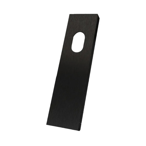 Lockton Square End External Plate Only Cylinder Hole Matt Black SQ-04C-BLK