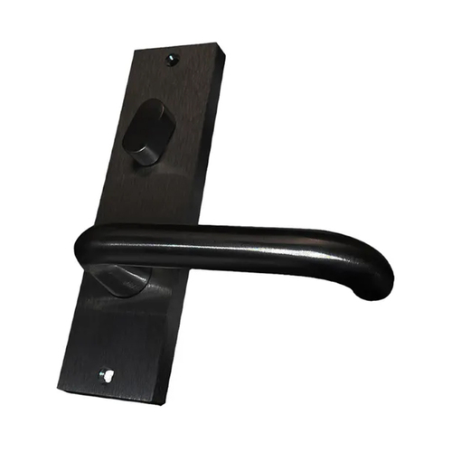 Lockton Internal Square Plate with Turn Snib & Lever Matt Black SQ-13V-25-BLK