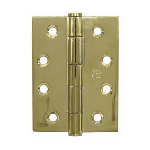 Austyle Door Butt Hinge Fixed Pin 100x100x2.5mm Polished Brass PVD 15109