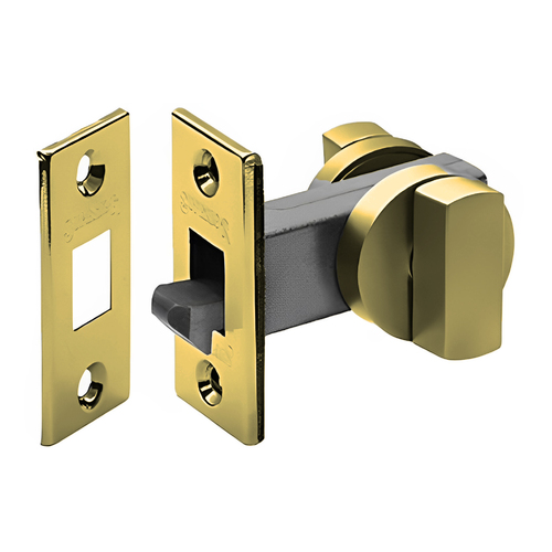 Austyle Sliding Door Turn Snib Self Latching 42mm Polished Brass 19027