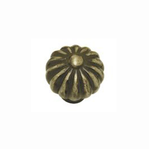 Superior Brass Cabinet Cupboard Knob Fluted 37mm Matt Black 2091