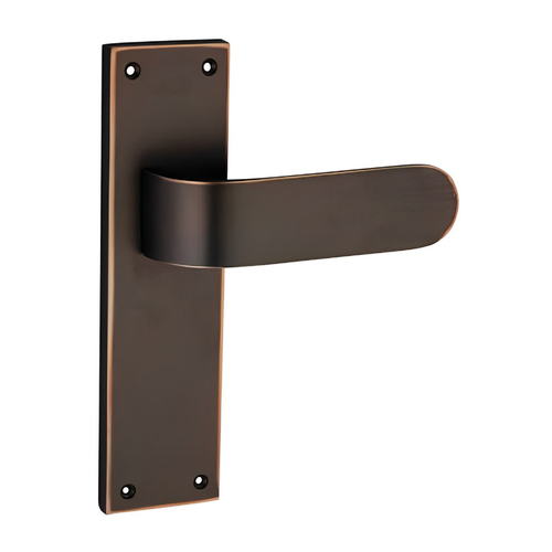 Superior Brass Urban Wide Door Lever on Longplate Passage Set 215mm Antique Copper 23826