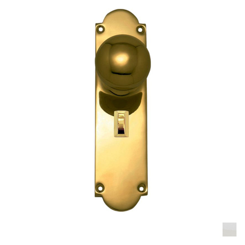 Superior Brass Victorian Knob on Longplate Privacy Set - Available in Various Finishes