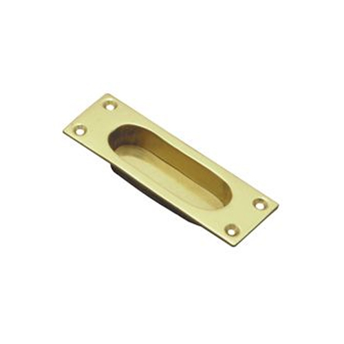 Superior Brass Sliding Door Flush Pull 126x47mm Polished Brass 3021