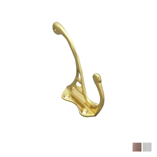 Superior Brass Hat and Coat Hook - Available in Various Finishes and Sizes