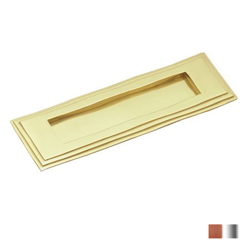 Superior Brass Letter Plate Edged 90x280mm - Available in Various Finishes