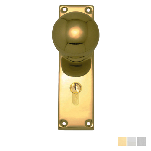 Superior Brass Victorian Door Knob Entrance Set - Available in Various Finishes