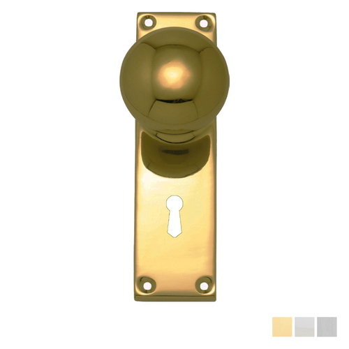 Superior Brass Victorian Door Knob Bitkey Hole - Available in Various Finishes