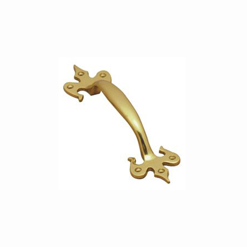 Superior Brass Classic Fleur-de-Lis Entrance Pull Handle- Available in Various Sizes