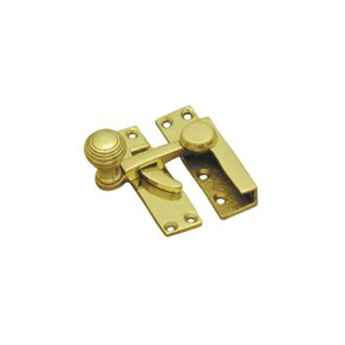 Superior Brass Window Sash Fastener Reeded Knob Polished Brass 3115