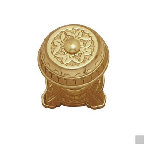 Superior Brass Centre Door Knob on Square Rose 80mm