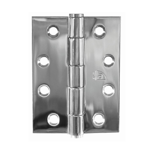 Austyle Door Butt Hinge Fixed Pin 100x75x2.5mm Polished Stainless Steel 35108