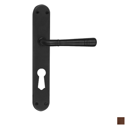 Superior Brass Rustic Door Lever Bitkey Hole - Available in Various Finishes