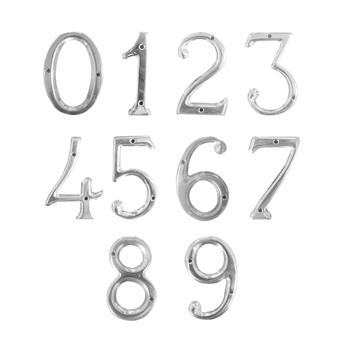 Austyle Classic Numeral Number 0-9 Polished Stainless Steel - Available in Various Sizes