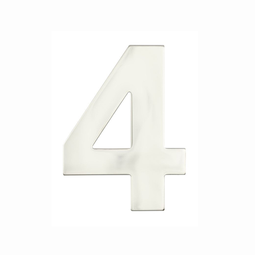 Austyle Architectural Numeral Number 4 Polished Stainless Steel 150mm 38924