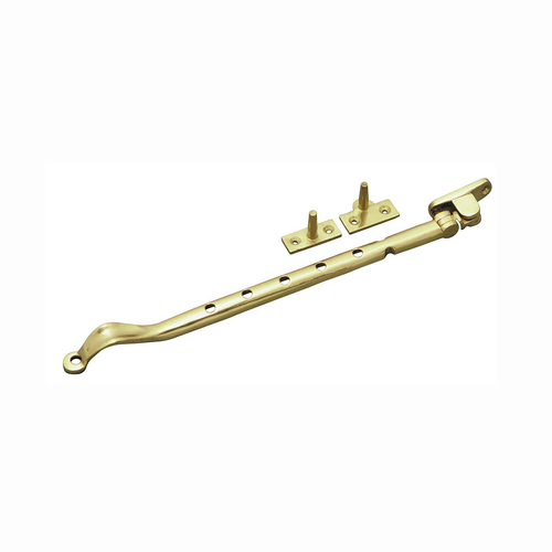 Superior Brass Window Casement Stay Lock 310mm Polished Brass 4181