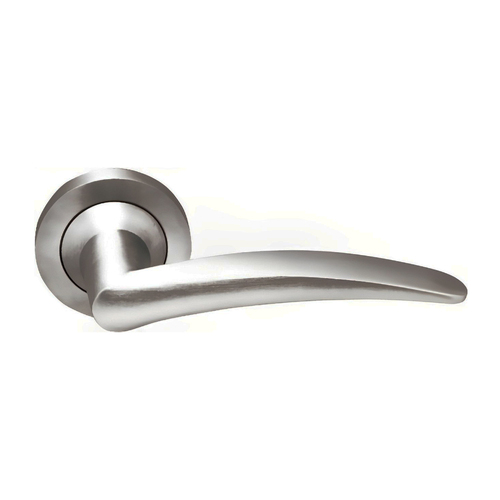 Austyle Architectural Door Lever on Rose 52mm Satin Chrome 43511