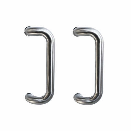 Austyle Entrance Offset D Tube Door Pull Handle Pair Satin Stainless Steel