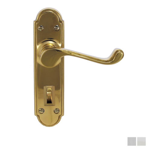 Superior Brass Door Lever on Plate Privacy Set 180x45mm - Available in Various Finishes