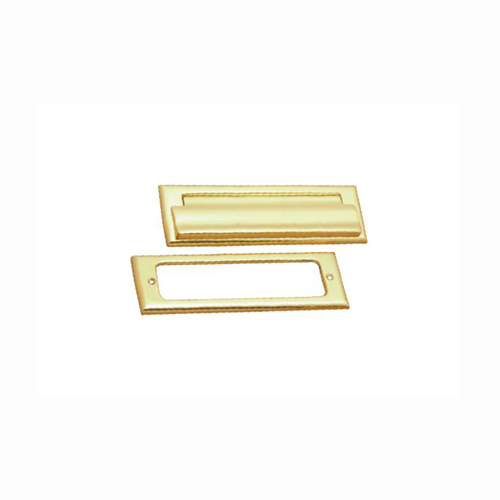 Superior Brass Letter Plate Pressed 75x220mm Polished Brass 4410