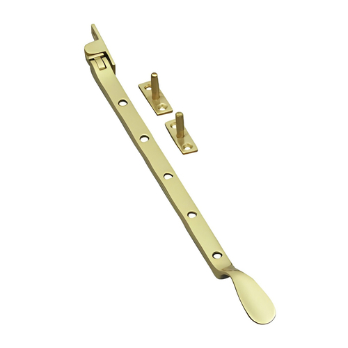 Restocking Soon: ETA Early March  - Superior Brass Window Casement Stay 200mm Polished Brass 4419