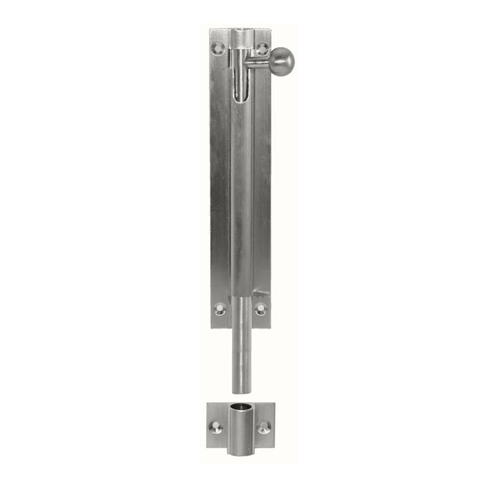 Austyle Door Barrel Bolt 50mm Throw 200x32mm Satin Chrome 44265