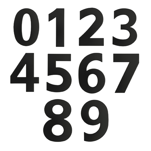 Austyle Architectural Numeral 0-9 130mm - Available in Various Finishes and Number