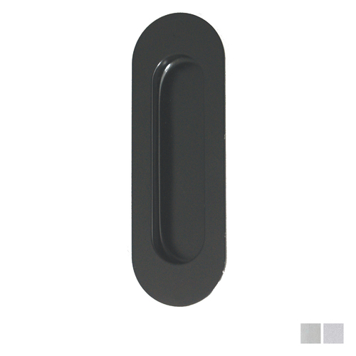 Austyle Oval Flush Pull Concealed Fix 120mm Matt Black 53744