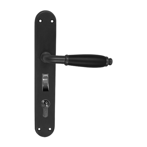 Superior Brass Urban Door Lever Entrance Set with Privacy Lock Matt Black 53820M