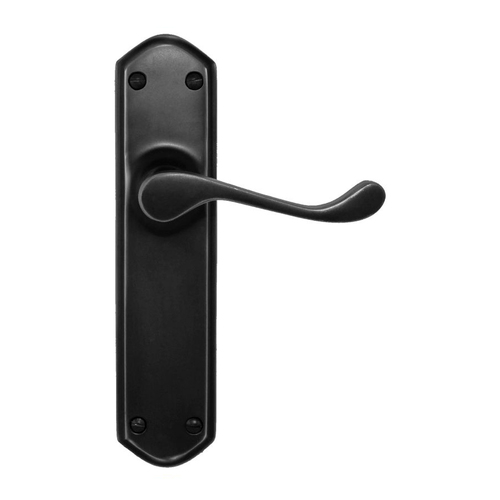 Superior Brass Colonial Design 2 Door Lever Passage 200mm Matt Black 54176