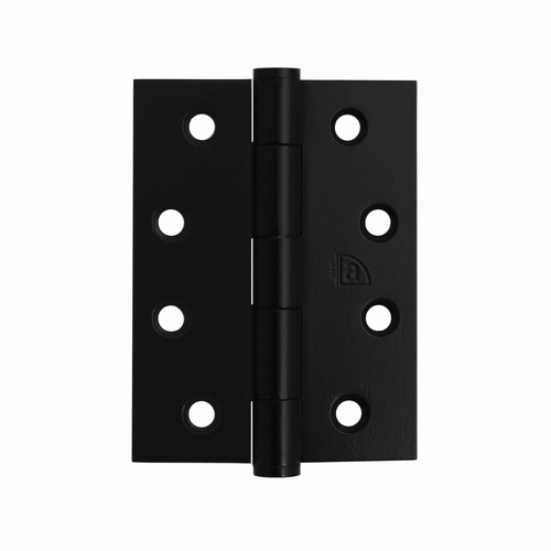 Austyle Door Butt Hinge Fixed Pin 100x75x2.5mm Matt Black 55108