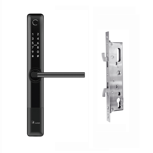 Austyle Sliding Digital Smart Door Lever Entrance Set Matt Black 59401KIT