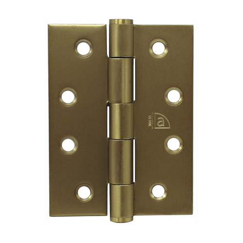 Austyle Door Butt Hinge Fixed Pin 100x75x2.5mm Satin Brass 95108