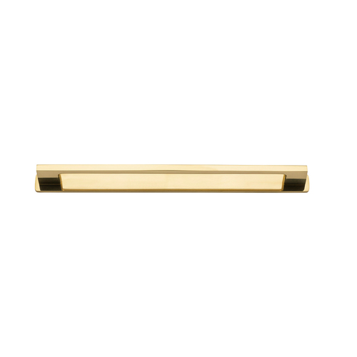 Iver Cali Cabinet Pull with Backplate CTC 256mm Polished Brass 0517B