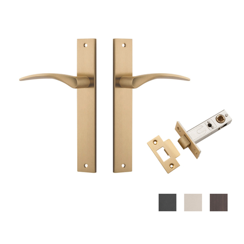 Iver Oxford Door Lever Handle on Rectangular Backplate Passage Kit - Available in Various Finishes