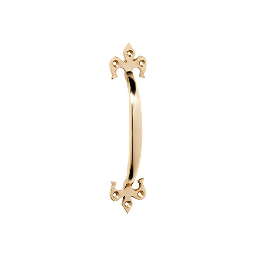 Tradco 1457PB Fleur-De-Lis Handle Polished Brass 165mm