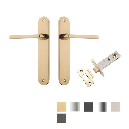 Iver Baltimore Door Lever on Oval Backplate Passage Kit - Available in Various Finishes