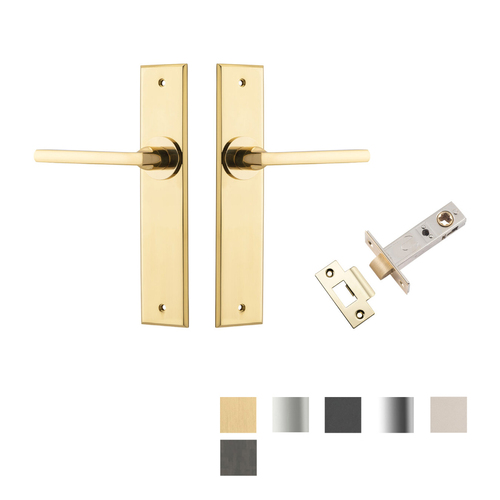 Iver Baltimore Door Lever on Chamfered Backplate Passage Kit - Available in Various Finishes