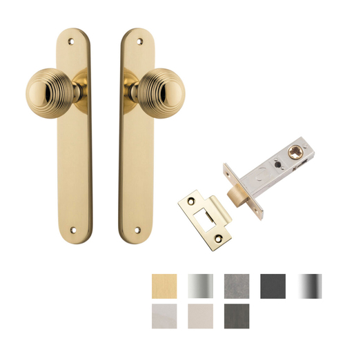 Iver Cambridge Door Knob on Oval Backplate Passage Kit - Available in Various Finishes