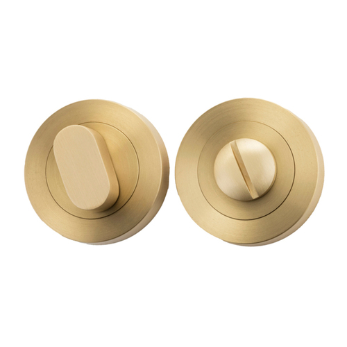 Iver Oval Privacy Turn Round 52mm Brushed Gold PVD 17121