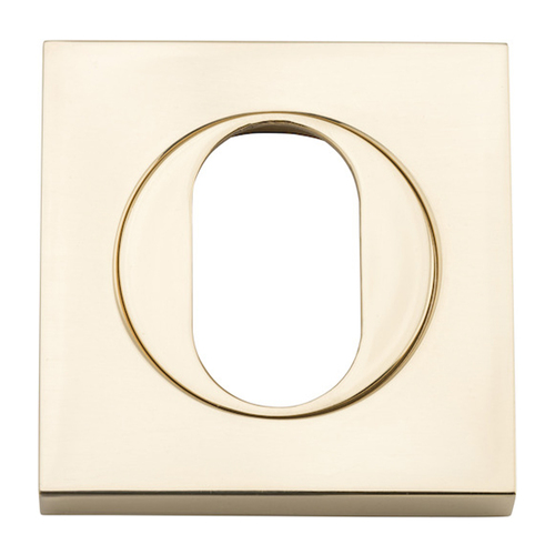 Iver Oval Escutcheon Square Concealed Fix Pair 52mm Polished Brass 20100