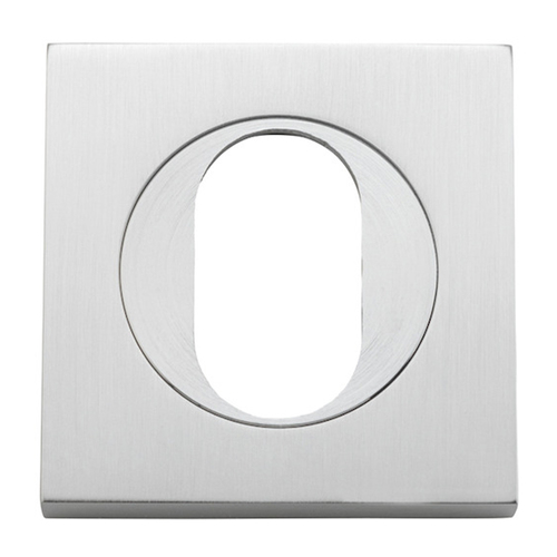 Iver Oval Escutcheon Square Concealed Fix Pair 52mm Brushed Chrome 20105