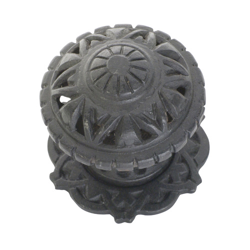 Tradco Filigree Centre Door Knob Matt Black 85mm 20372