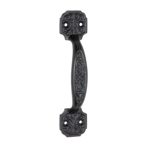 Tradco Ornate Door Pull Handle 170mm Matt Black 20375