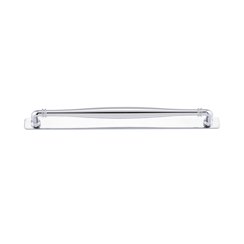 Iver Sarlat Cabinet Pull Handle with Backplate CTC 320mm Polished Chrome 21094B