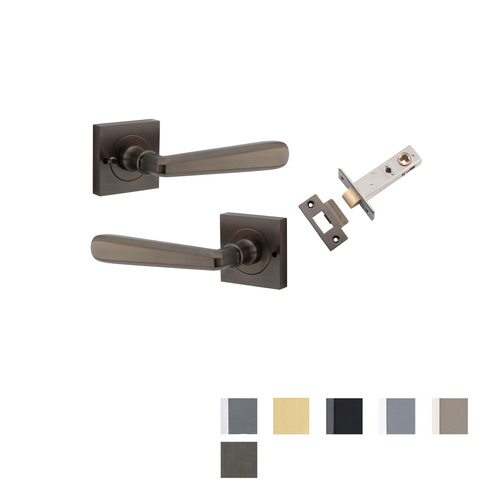 Iver Compenhagen Door Lever on Square Rose Inbuilt Privacy - Available in Various Finishes