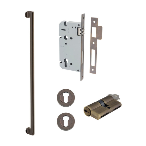 Iver Baltimore Door Pull Handle Entrance Kit Key/Key 600mm Signature Brass 21301KENTR60KK